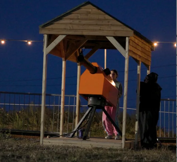 Pumpkin cannon after dark